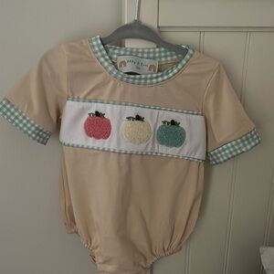 Adorable Beige Bodysuit with Colorful Accents